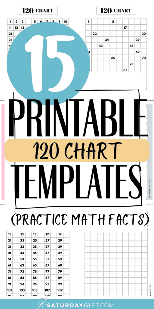 15 Printable 120 Chart Templates - Practice Math Facts | SaturdayGift