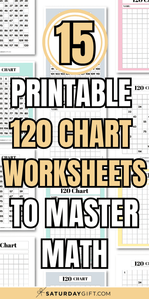15 Printable 120 Chart Worksheets to Master Math | SaturdayGift