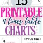 15 Printable 4 Times Table Charts | SaturdayGift