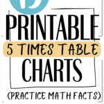 15 Printable 5 Times Table Charts - Practice Math Facts | SaturdayGift
