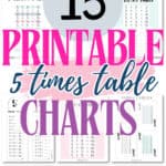 15 Printable 5 Times Table Charts | SaturdayGift