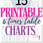 15 Printable 6 Times Table Charts | SaturdayGift