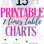15 Printable 7 Times Table Charts | SaturdayGift