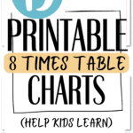 15 Printable 8 Times Table Charts - Help Kids Learn | SaturdayGift