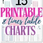 15 Printable 8 Times Table Charts | SaturdayGift
