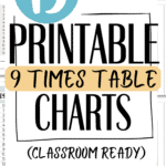 15 Printable 9 Times Table Charts - Classroom Ready | SaturdayGift