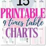 15 Printable 9 Times Table Charts | SaturdayGift