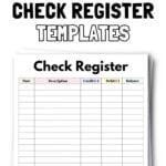 15 Printable Check Register Templates | SaturdayGift