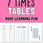 15 Seven Times Tables - Make Learning Fun | SaturdayGift