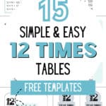 15 Simple & Easy 12 Times Tables Free Templates - Make Learning Fun | SaturdayGift