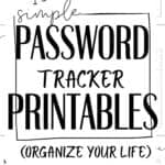 15 Simple Password Tracker Printables | SaturdayGift