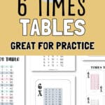 15 Six Times Tables - Great for Practice | SaturdayGift