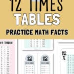 15 Twelve Times Tables - Practice Math Facts | SaturdayGift