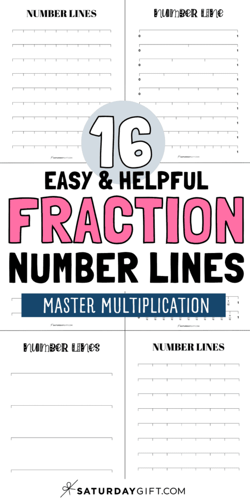 16 Easy & Helpful Fraction Number Lines - Master Multiplication | SaturdayGift