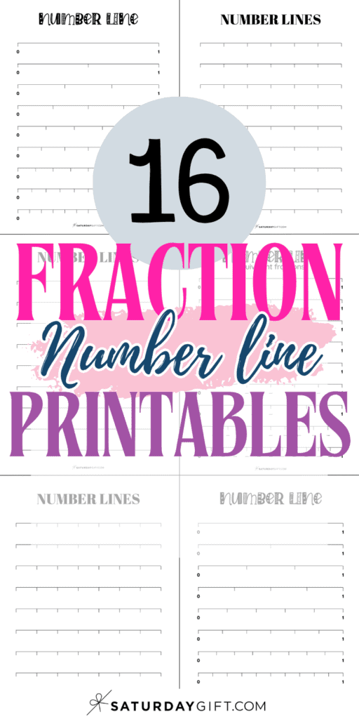 16 Fraction Number Line Printables | SaturdayGift