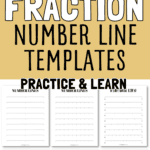 16 Fraction Number Line Templates - Practice & Learn | SaturdayGift