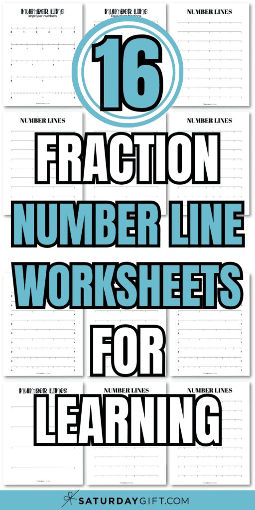 16 Fraction Number Line Worksheets for Learning | SaturdayGift