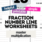 16 Helpful Printable & Simple Fraction Number Line Worksheets - Master Multiplication | SaturdayGift