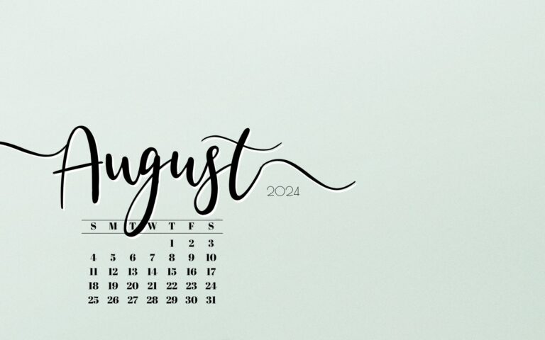 August Desktop Wallpaper - 21 Cute & Free August 2024 Calendar Backgrounds