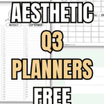 17+ Aesthetic Q3 Planners Free Printables | SaturdayGift