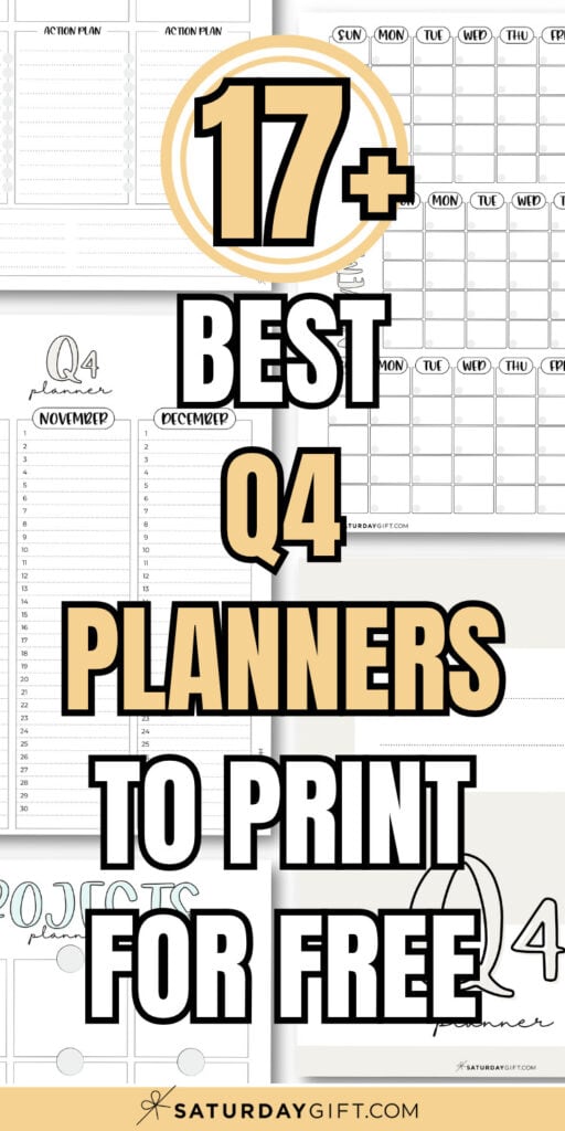 17+ Best Q4 Planners to Print for Free | SaturdayGift