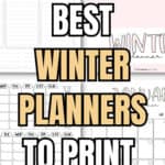 17+ Best Winter Planners to Print & Use | SaturdayGift