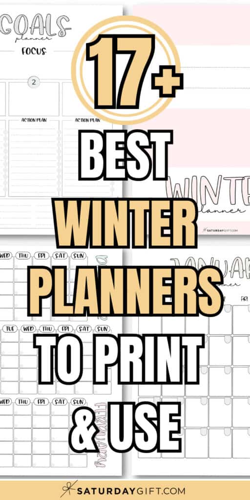 17+ Best Winter Planners to Print & Use | SaturdayGift