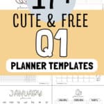 17+ Cute & Free Q1 - Planner Templates | SaturdayGift