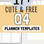 17+ Cute & Free Q4 - Planner Templates | SaturdayGift
