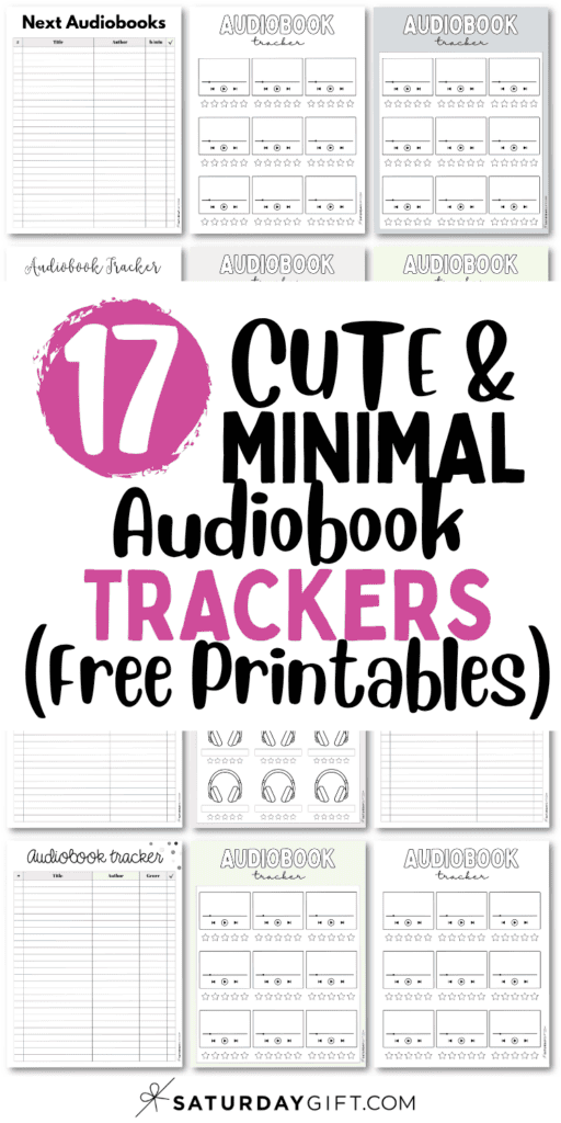 17 Cute & Minimal Audiobook Trackers | SaturdayGift