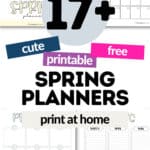 17+ Cute Printable & Free Spring Planners - Print at Home | SaturdayGift