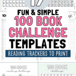 17 Fun & Simple 100 Book Challenge Templates | SaturdayGift