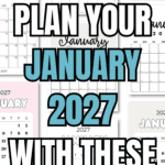 17 Plan Your January 2027 With These Calendars | SaturdayGift