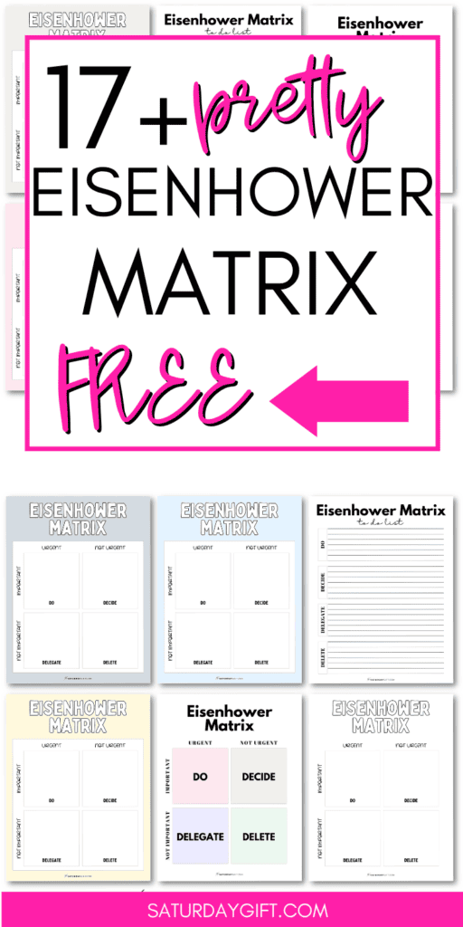 17+ Pretty Eisenhower Matrix | SaturdayGift