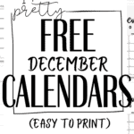 17+ Pretty Free December Calendars | SaturdayGift