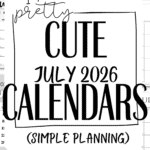 17+ Pretty and Cute July 2026 Calendars | SaturdayGift