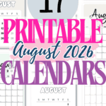17 Printable August 2026 Calendars | SaturdayGift