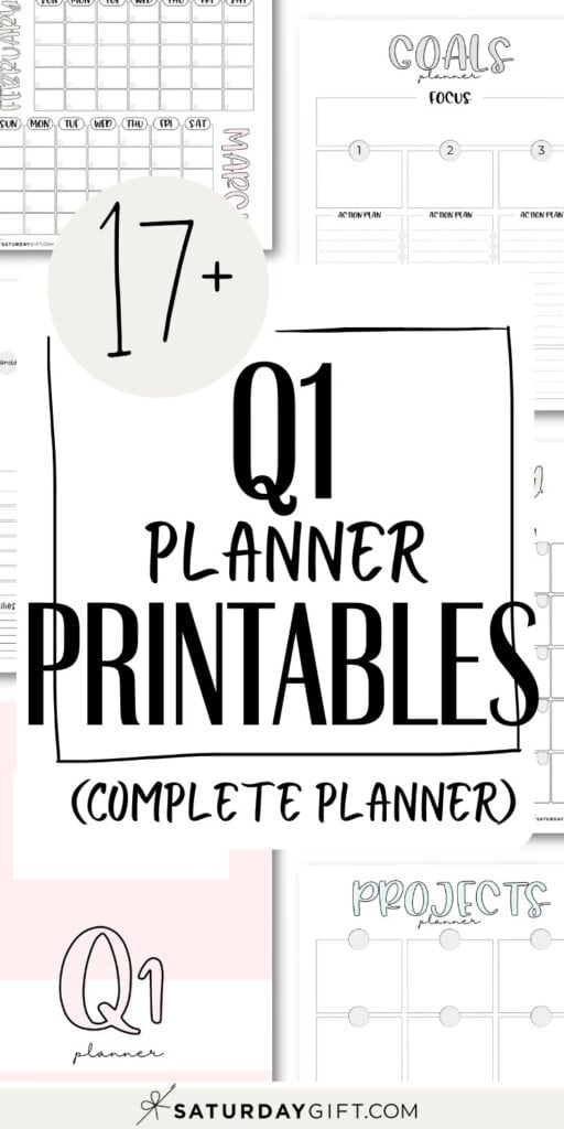 17+ Q1 Planner Printables - Complete Planner | SaturdayGift