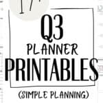 17+ Q3 Planner Printables - Simple Planning | SaturdayGift