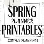 17+ Spring Planner Printables - Simple Planning | SaturdayGift