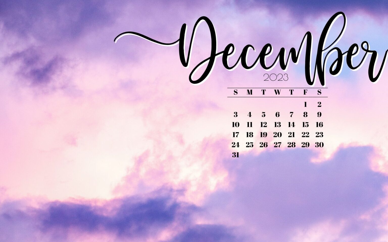 December Desktop Wallpaper - 21 Cute & Free December 2023 Calendar