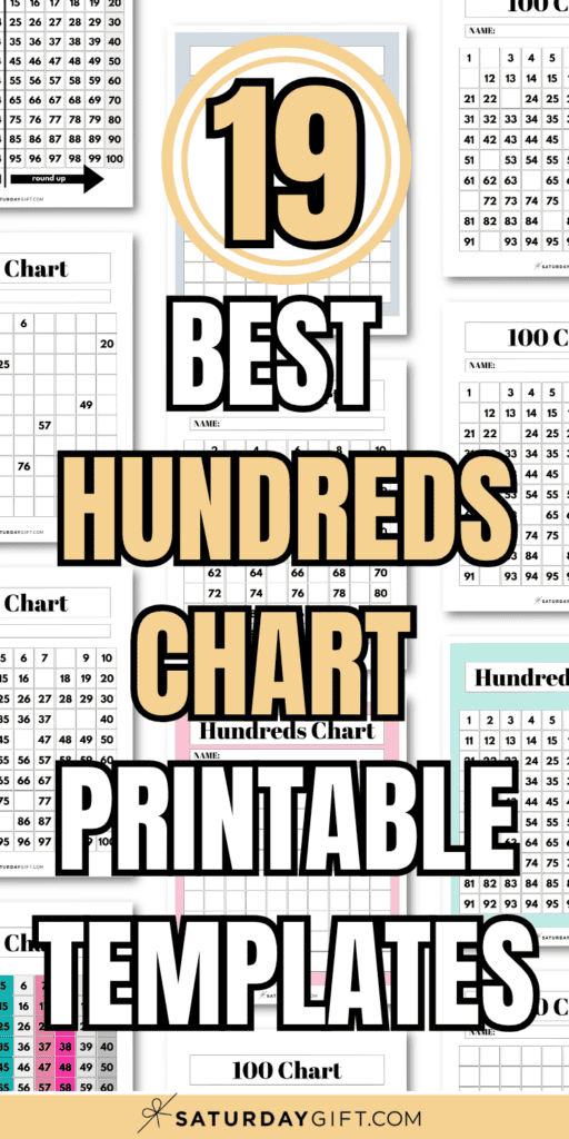 19 Best Hundreds Chart Priintable Templates | SaturdayGift