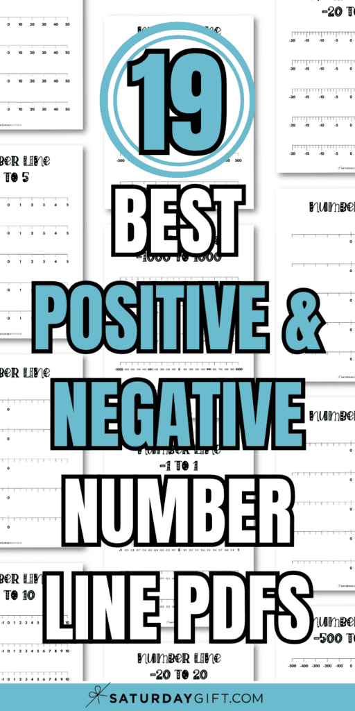 19 Best Positive & Negative Number Line PDFS | SaturdayGift