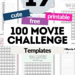 19 Cute & Free 100 Movie Challenge Templates | SaturdayGift