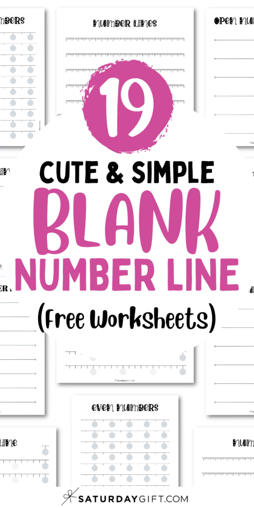 19 Cute & Simple Blank Number Line - Free Worksheets | SaturdayGift