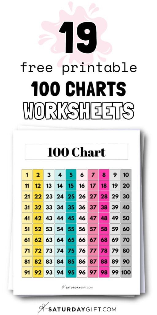 19 Free Printable 100 Charts Worksheets | SaturdayGift
