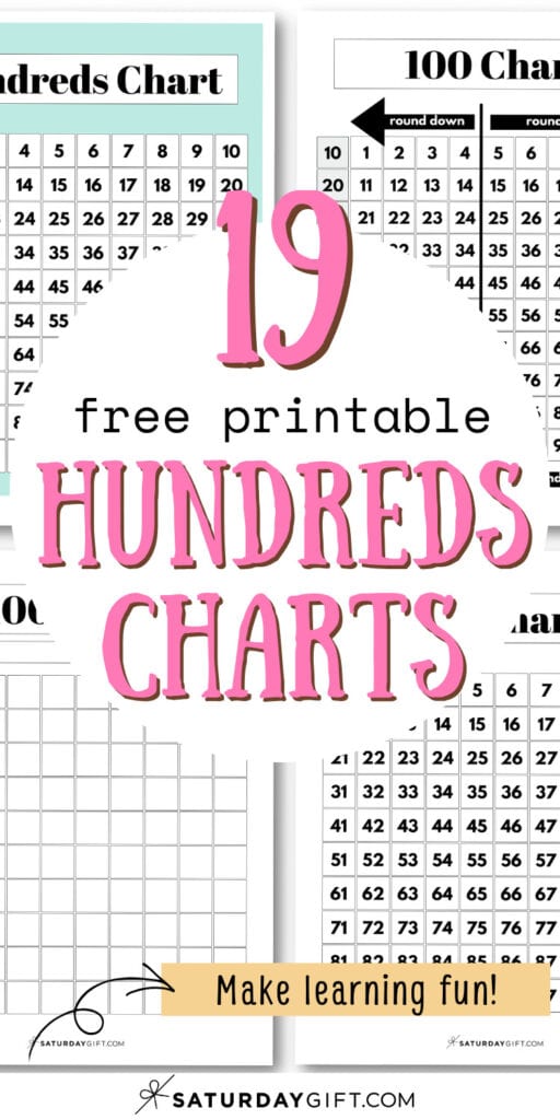 19 Free Printable Hundreds Charts - Make Learning Fun | SaturdayGift