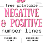 19 Free Printable Negative & Positive Number Lines - Make Learning Fun | SaturdayGift