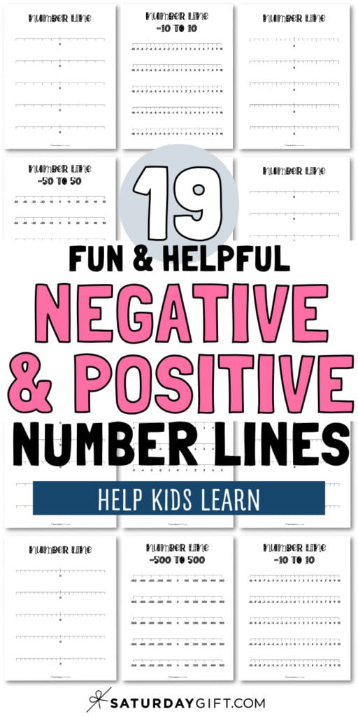 19 Fun & Helpful Negative & Positive Number Lines - Help Kids Learn | SaturdayGift
