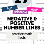 19 Fun Printable & Easy Negative & Positive Number Lines - Practice Math Facts | SaturdayGift
